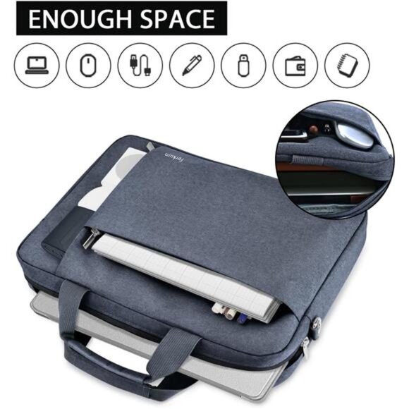 17 17.3 Inch Laptop Bag Women Men Compatible with HP Envy Pavilion - Picture 2 of 8